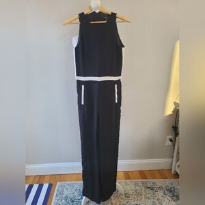 Banana Republic Black Jumpsuit with White Accents